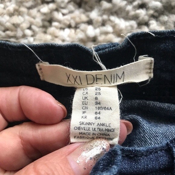 Forever 21 Blue Denim jeans vintage straight leg size 25 90's hip hop - Picture 3 of 5